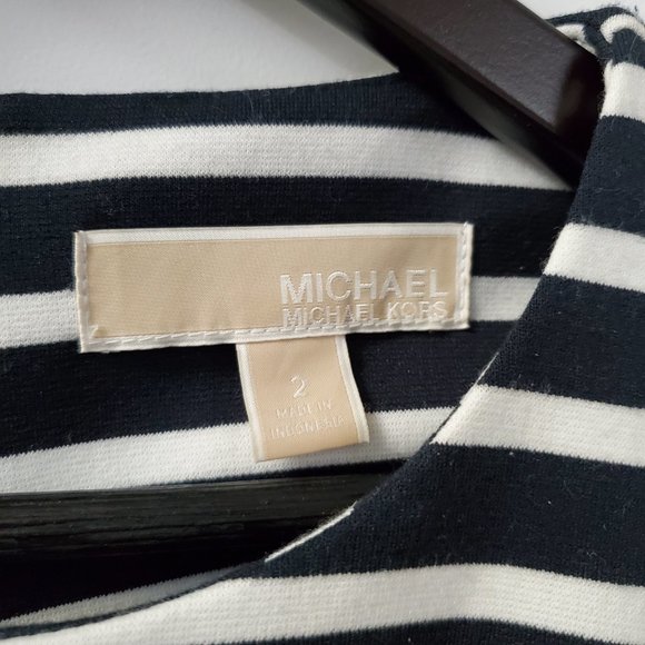 MICHAEL - Michael Kors longsleeve A-line striped dress. - Picture 4 of 9